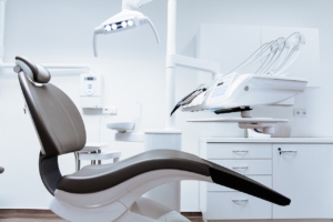 a dental chair with equipment